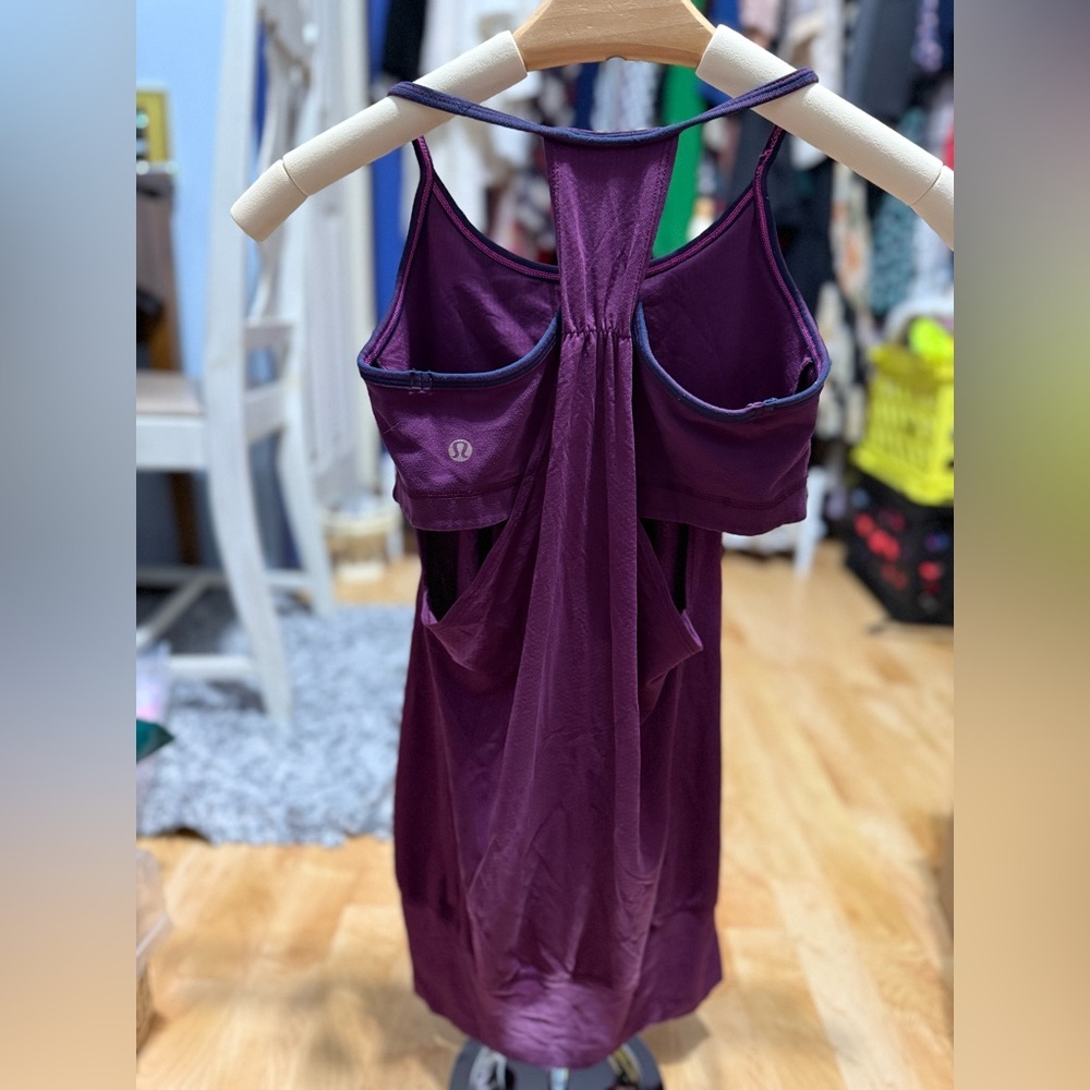 Lululemon Athletica Purple Active wear top with Bra tops